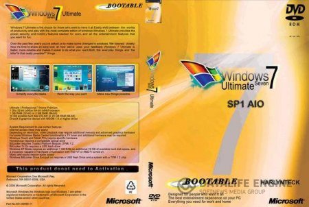Microsoft Windows 7 SP1 RTM AIO 20 IN 1 English DVD MSDN