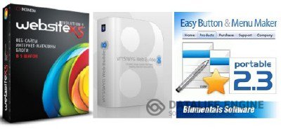 WebSite X5 Evolution 9 + Easy Button & Menu Maker 2.3 Personal + WYSIWYG Web Builder 8