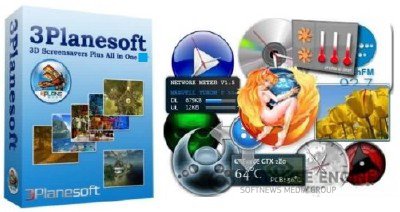 100 гаджетов для Windows 7/Vista + Все скринсейверы от 3Planesoft [76 штук] (2012)